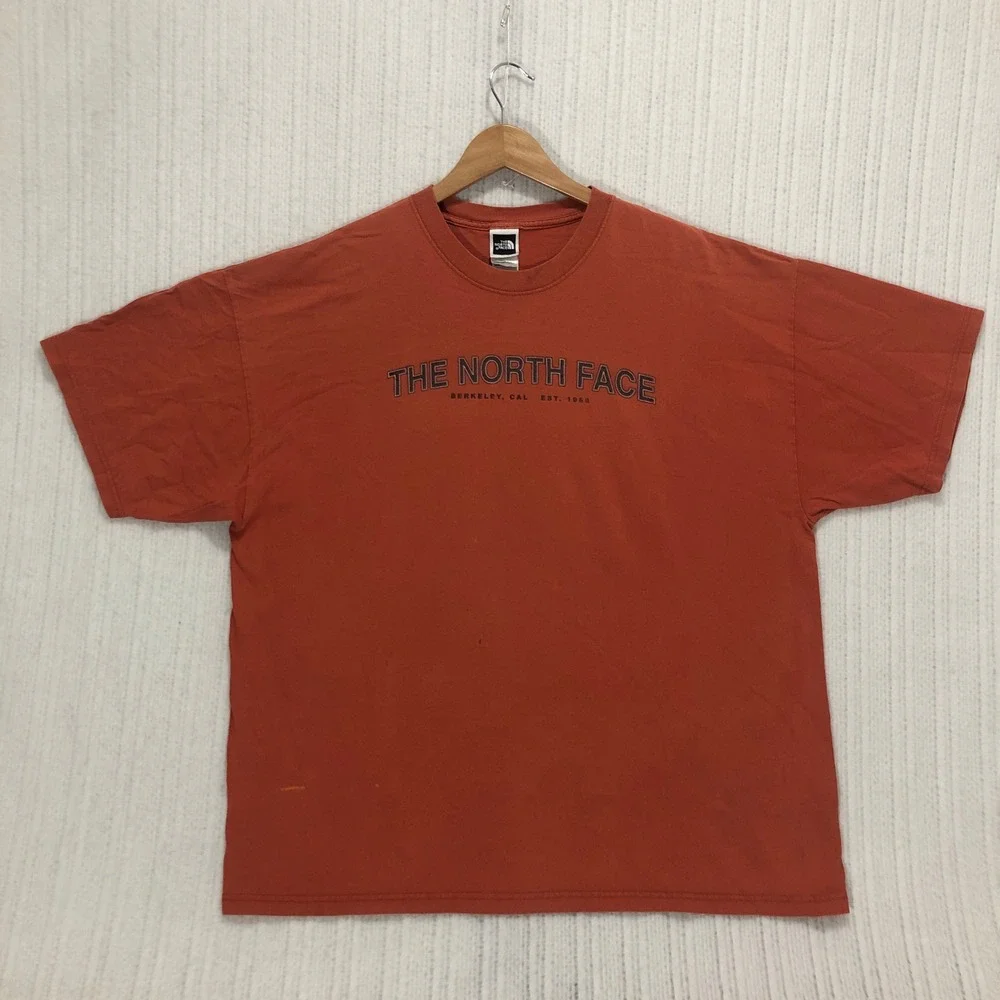The North Face Mens XL Graphic T-Shirt Burnt Orange Berkeley Cal Est 1968 Tee